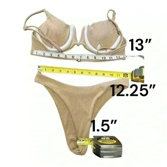 Kuai Bikini Set Khaki small - Picture 3 of 6